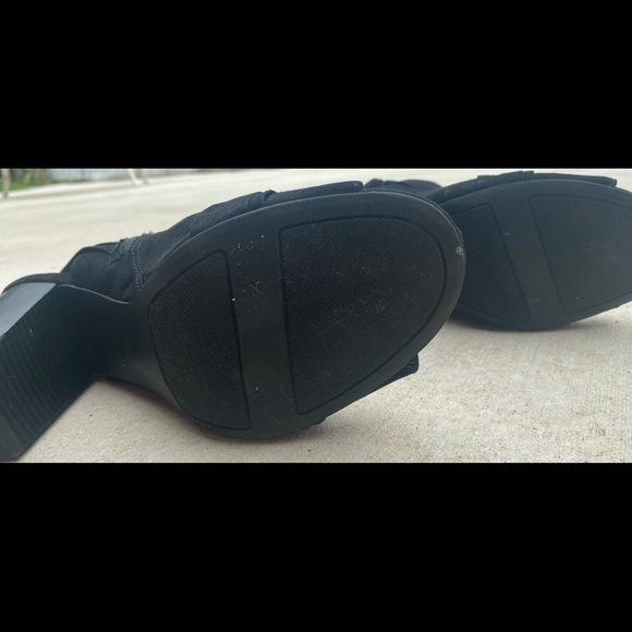 LC Lauren Conrad Open toe booties, black size 8.5 - Picture 8 of 9